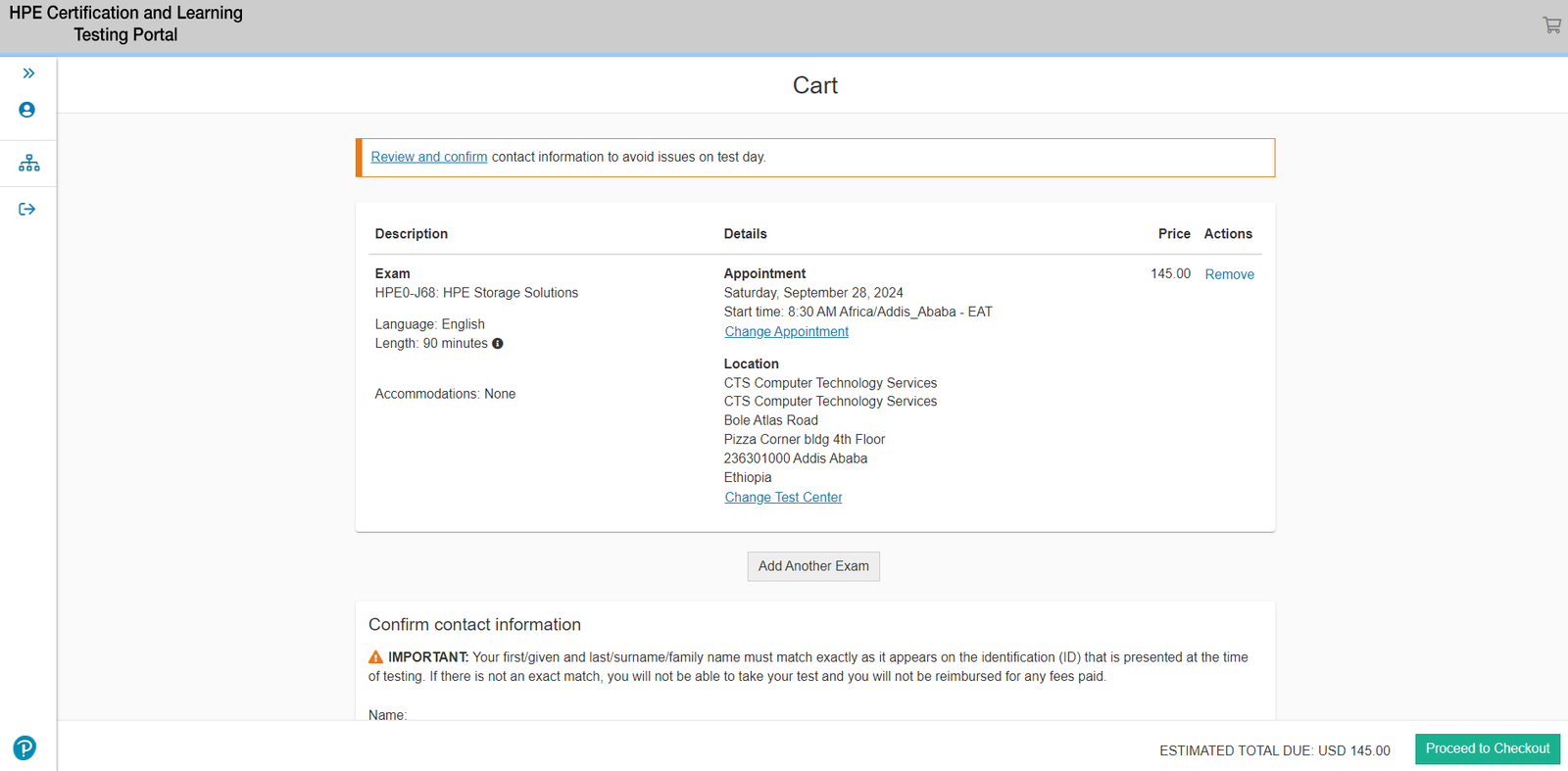 HPE Step 5 Screenshot